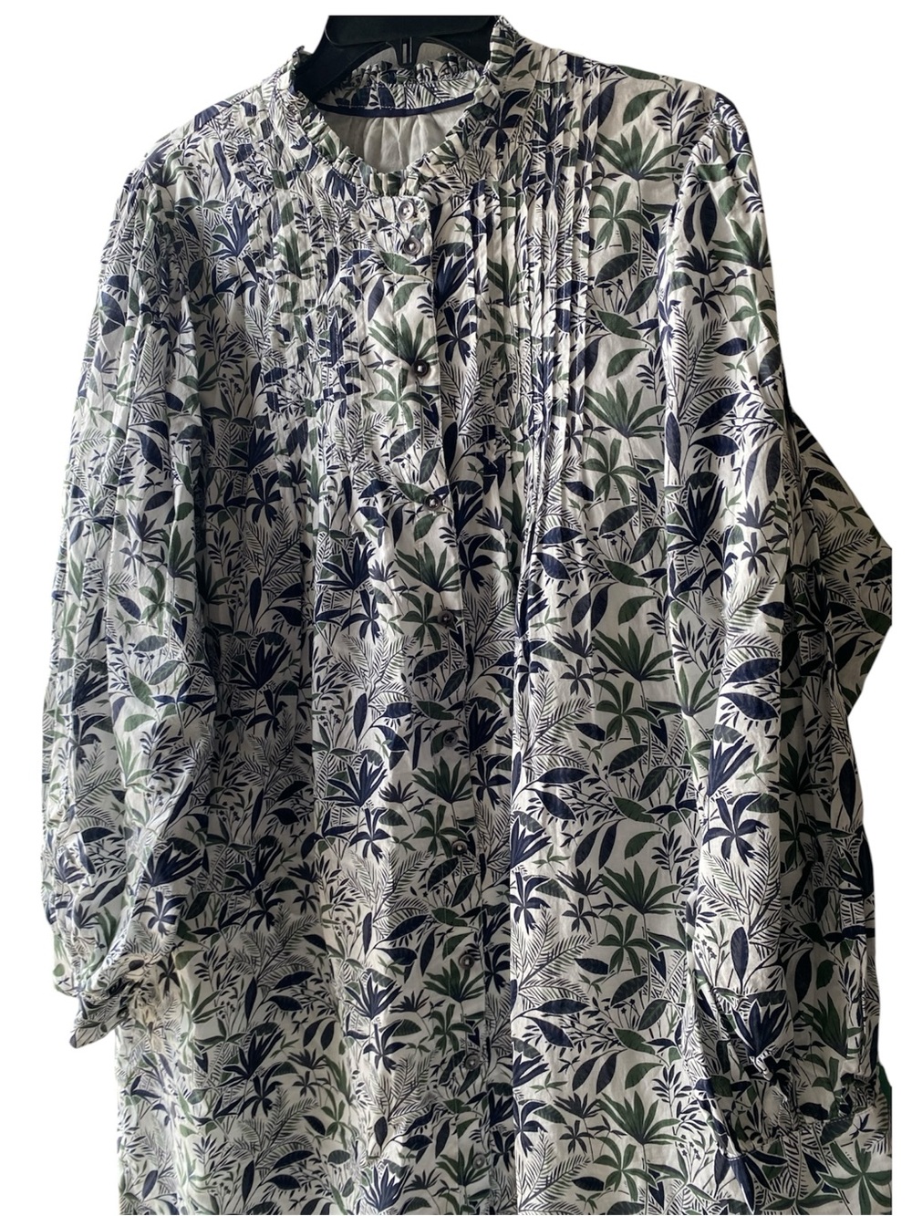 NWT Boden Antonia Ivory Tropical Palm Cotton Shirt Dress Size 10 No Belt - Picture 6 of 11